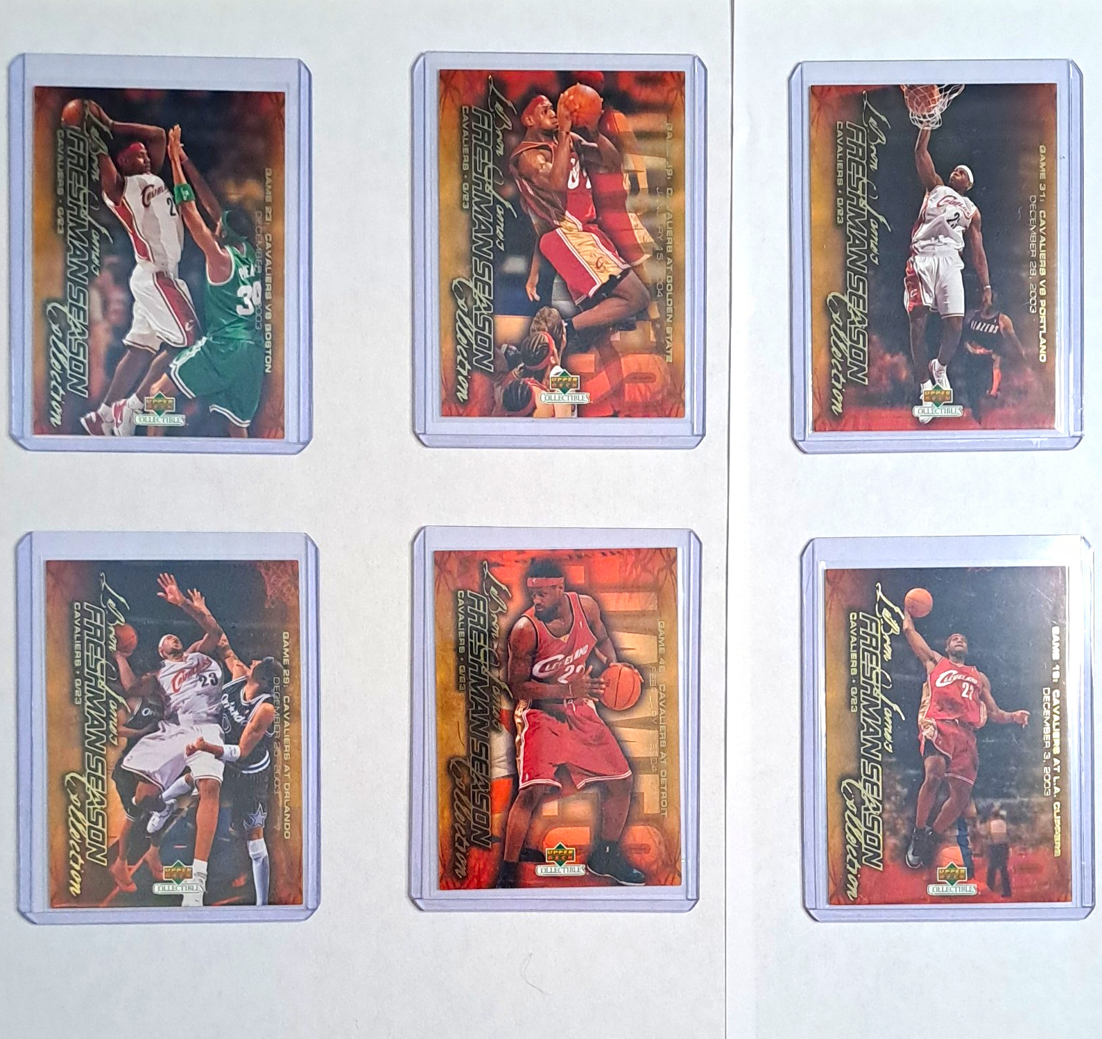 Upper Deck Lebron James Freshman Collection 2004 Cavaliers 6 Card Lot Upper Deck Lebron James Freshman Collection 2004 Cavaliers 6 Card Lot