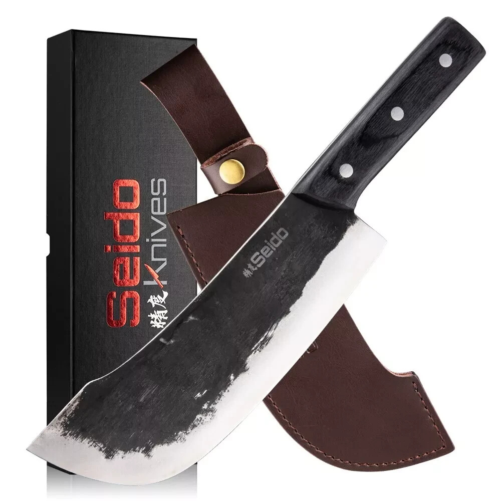 Seido Knives Nikushoku Butcher Knife Meat Slaughter Knife for Camping & Outdoors