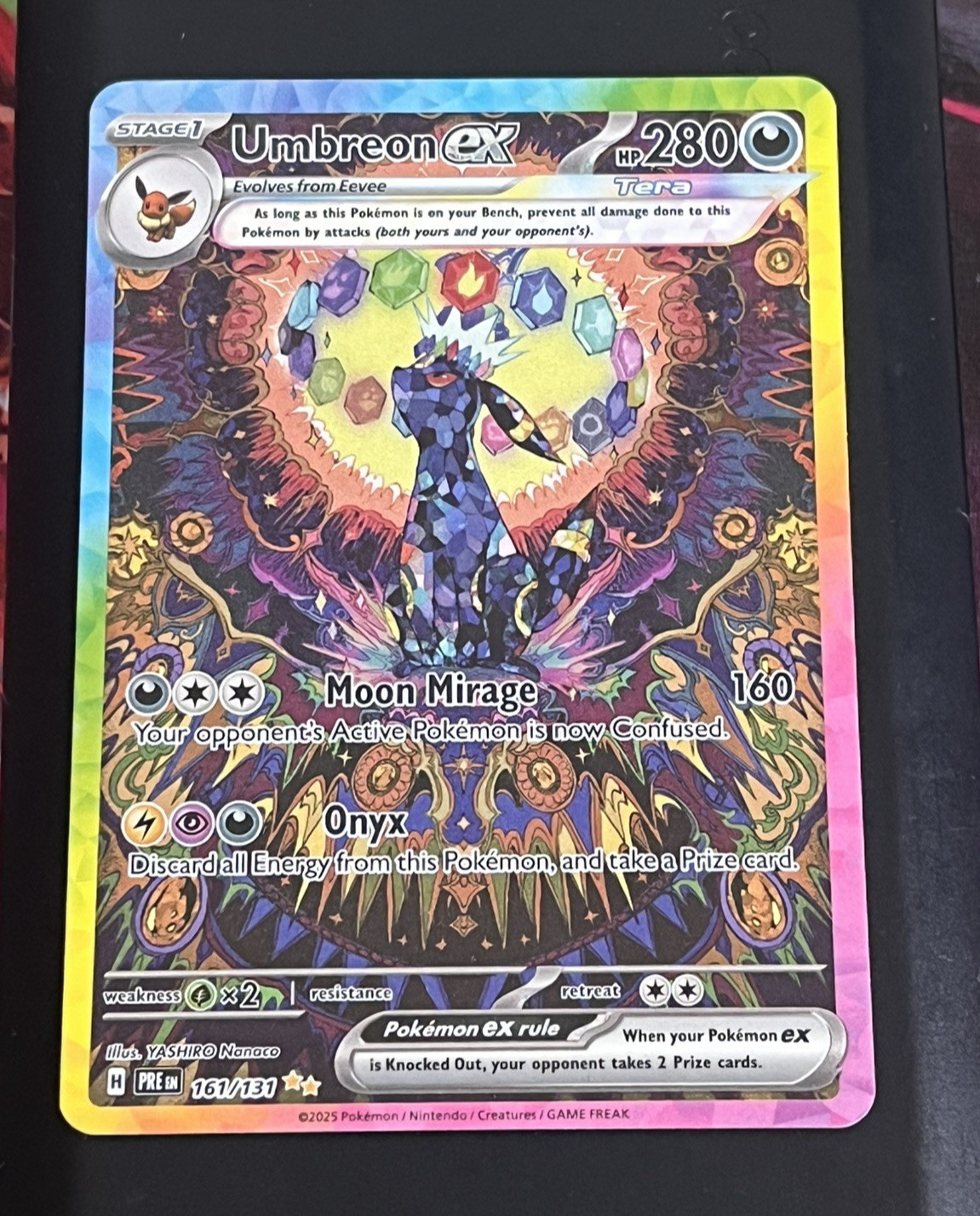 Pokémon TCG Umbreon EX 161/131 Prismatic Evolutions NM Pokémon TCG Umbreon EX 161/131 Prismatic Evolutions NM
