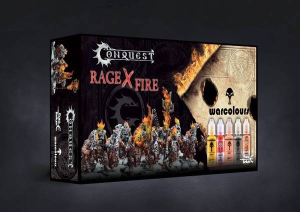 Para Bellum Wargames Conquest: Rage X Warcolours Paint Set- Flame Berzerkers
