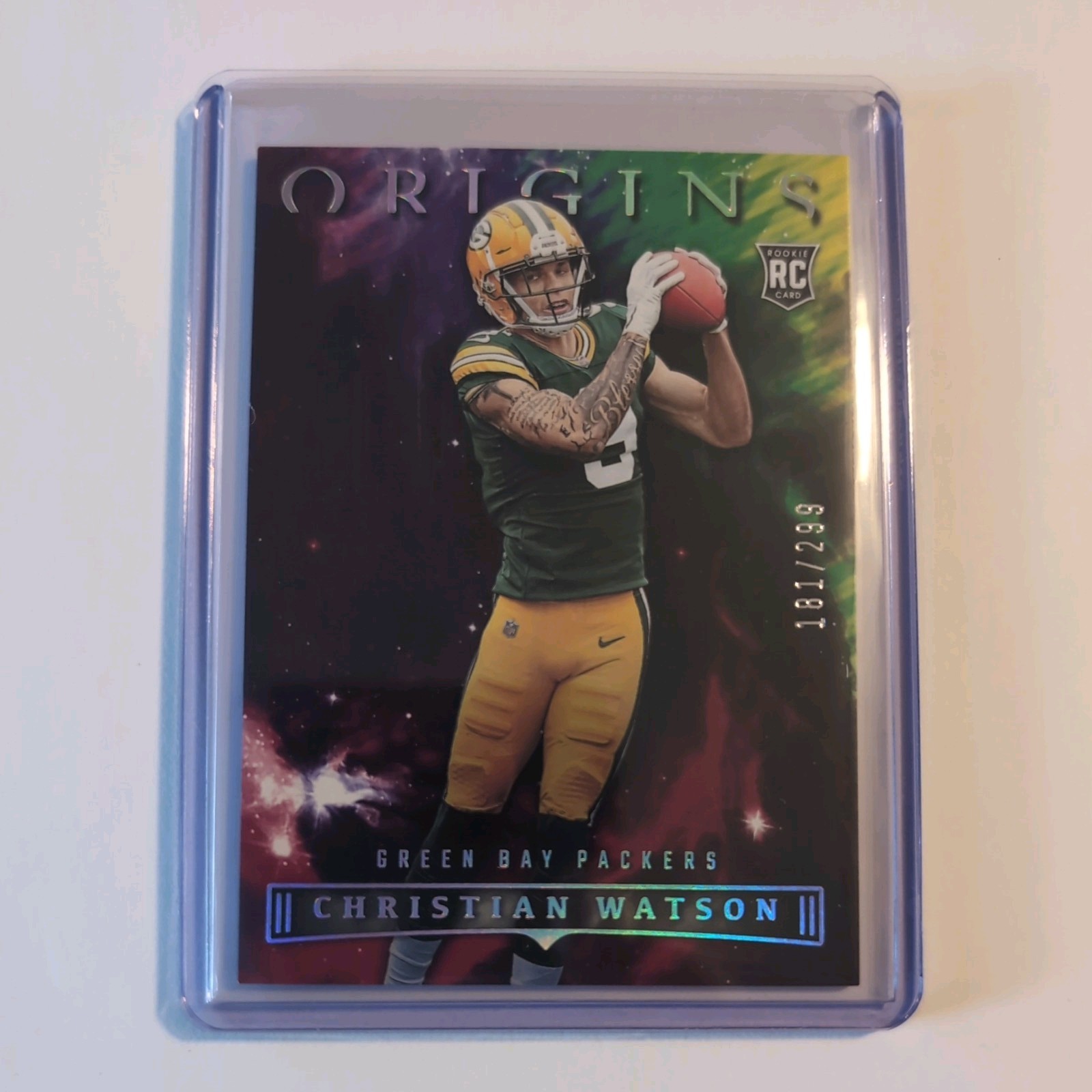 2022 Panini Origins - Rookies Christian Watson #116 Red /299 (RC) Rookie Packers 2022 Panini Origins - Rookies Christian Watson #116 Red /299 (RC) Rookie Packers