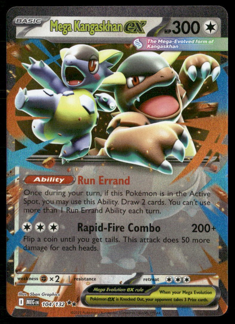 MEGA KANGASKHAN EX 104/132 ULTRA RARE MEGA EVOLUTION POKEMON HOLO NM