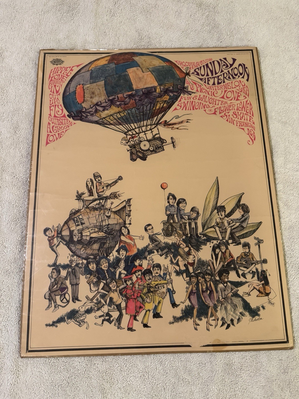 Sunday Afternoon Psychedelic Hippie Poster by Dave Schiller & Jim Michaelson