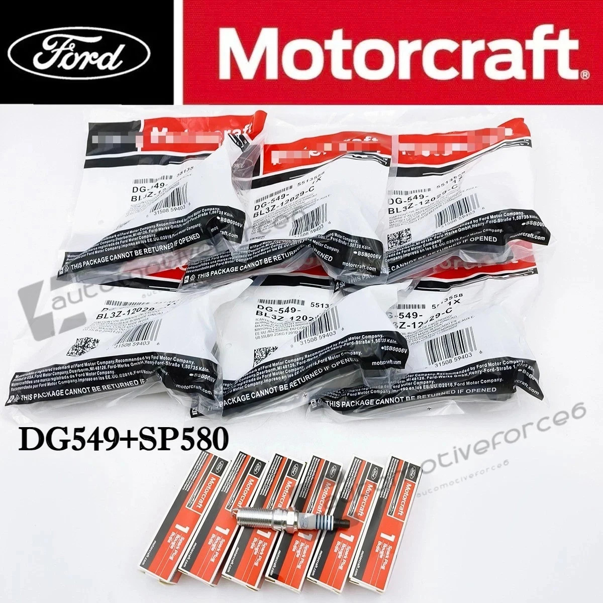 6PCS Motorcraft Ignition Coils & Spark Plugs For Ford F-150 3.5L V6 Engine Set