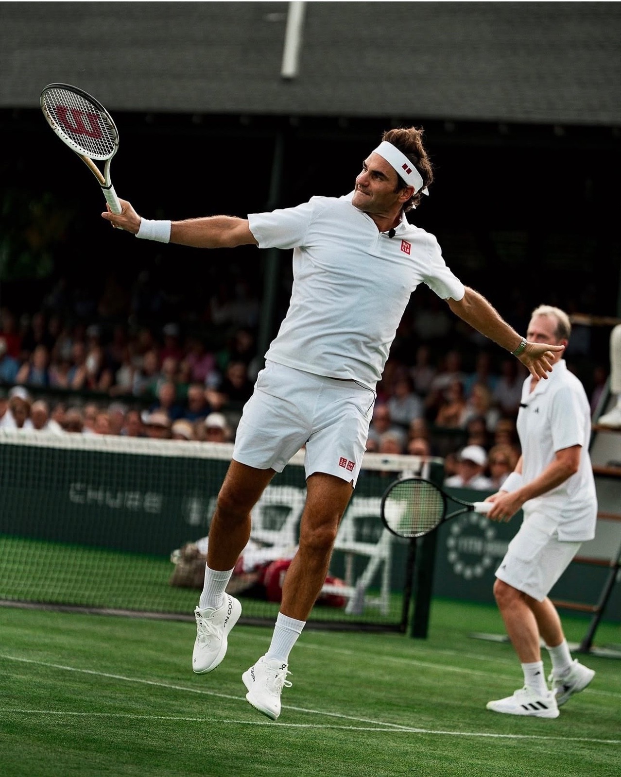 2026 Tennis Hall of Fame RF Roger Federer UNIQLO Polo White Shirt Wimbledon M 2026 Tennis Hall of Fame RF Roger Federer UNIQLO Polo White Shirt Wimbledon M