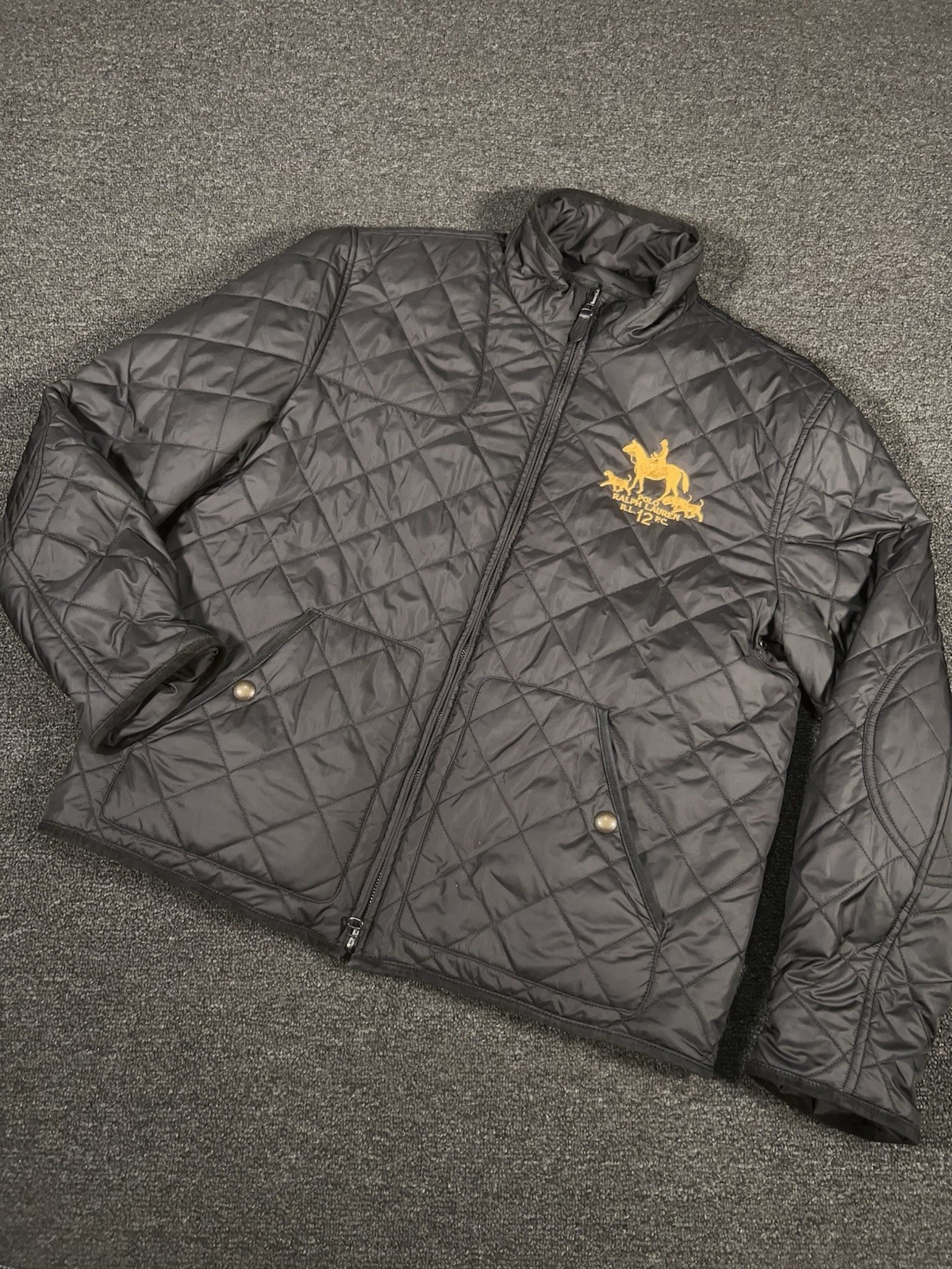 VTG Polo Ralph Lauren Jacket Men Large Reversible Quilted Big Pony Black 90s VTG Polo Ralph Lauren Jacket Men Large Reversible Quilted Big Pony Black 90s