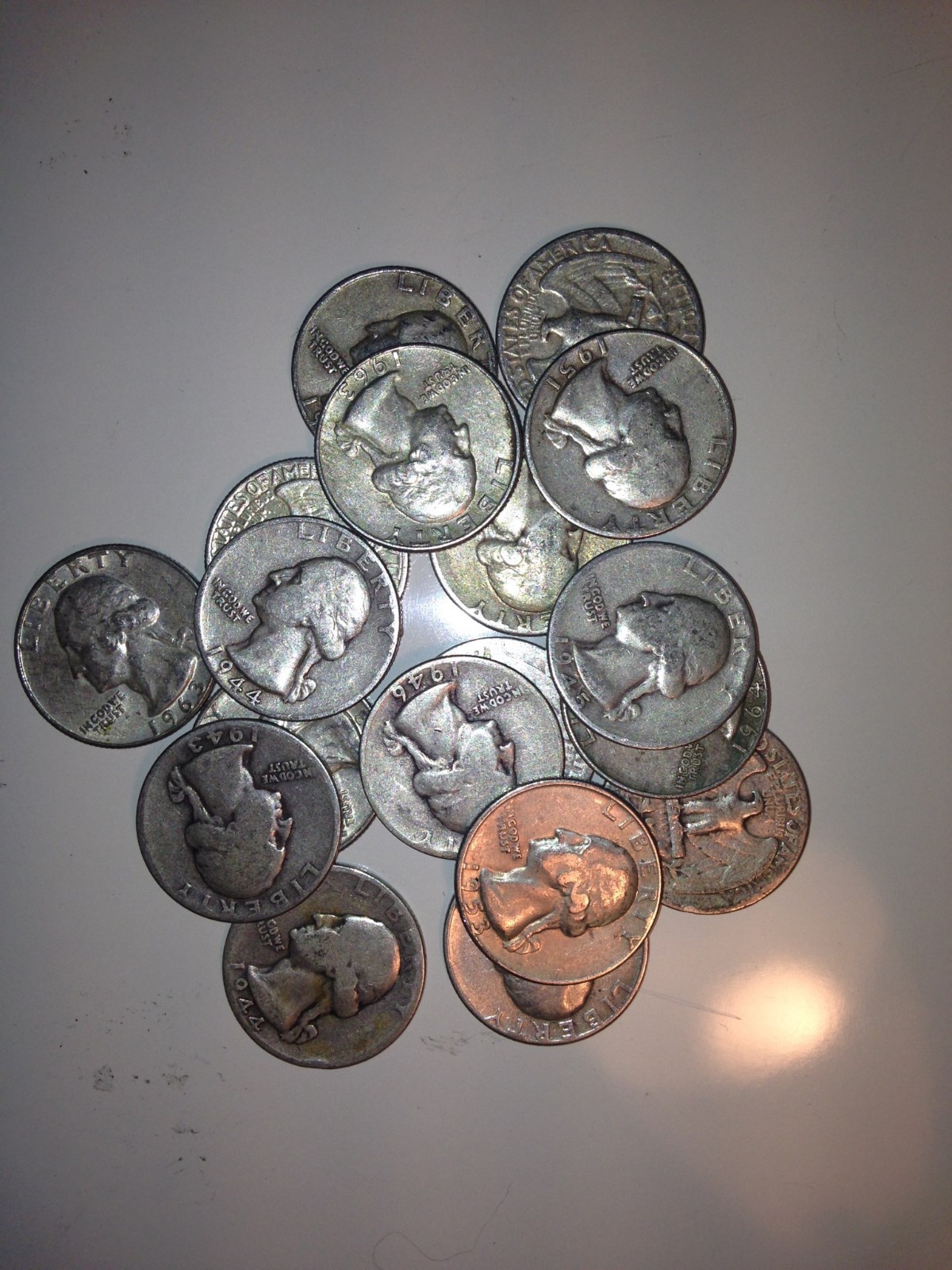 WASHINGTON QUARTERS 90% US Bullion Silver Coins $7.50 ONE WASHINGTON QUARTERS 90% US Bullion Silver Coins $7.50 ONE