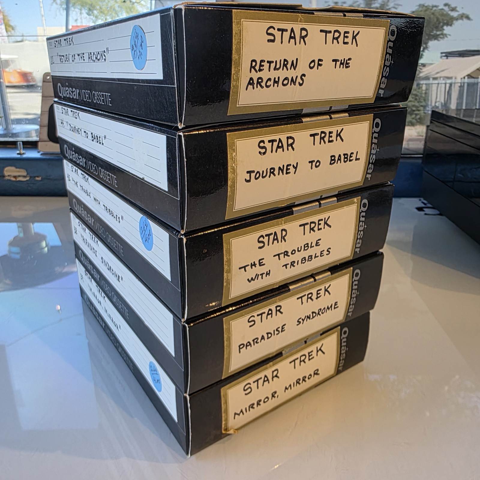 Vintage Quasar VX VC60 Video Cassette Lot of 5 Star Trek Recorded TV Tapes NOT V