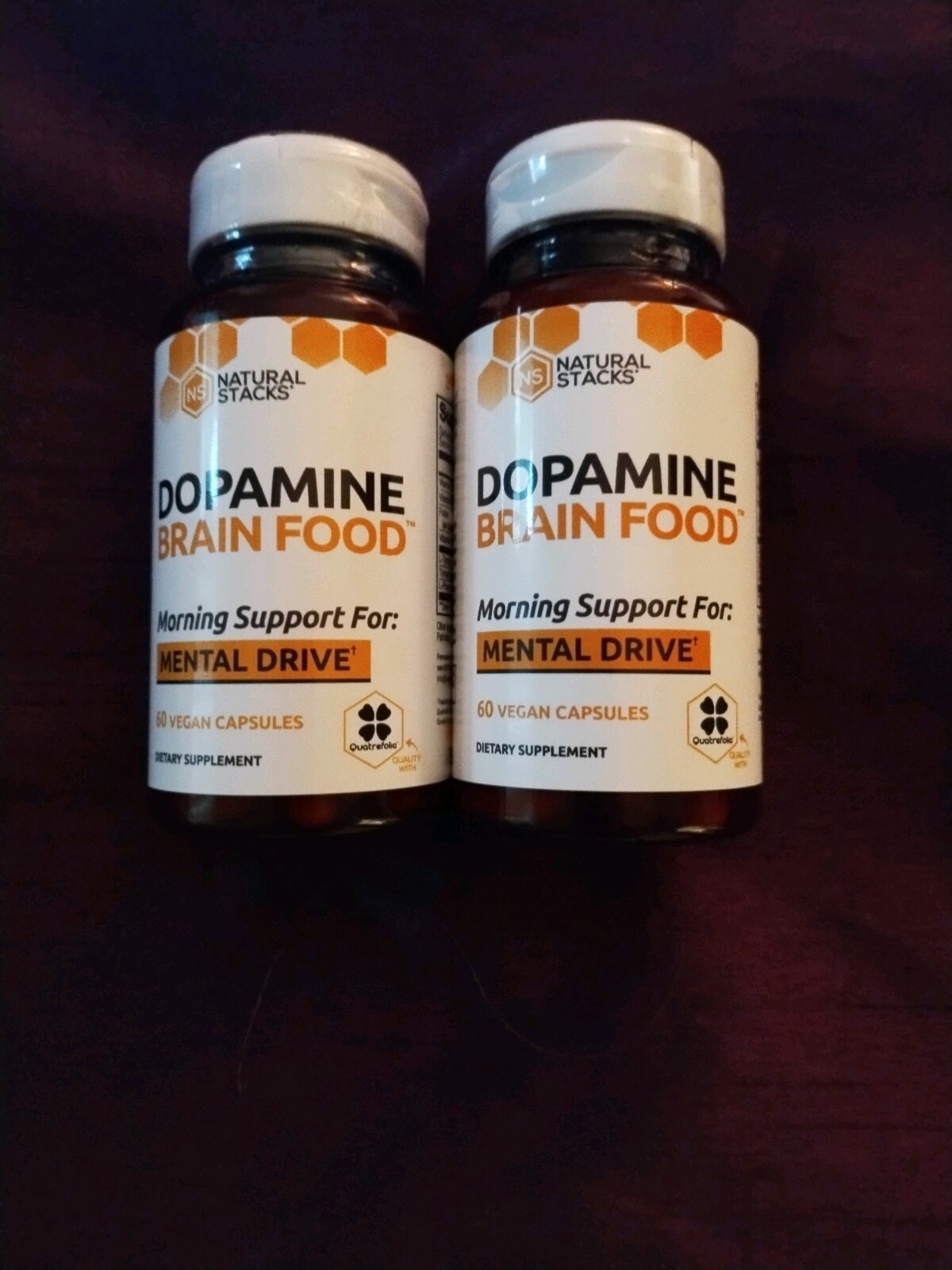 TWO NATURAL STACKS Dopamine Focus & Memory 60 Caps Supplement  Exp 3/202 7 🆕