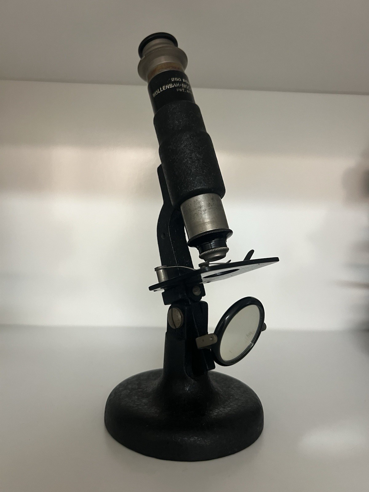 Vintage Wollensak Rochester Microscope Antique Optical Instrument Black Metal Vintage Wollensak Rochester Microscope Antique Optical Instrument Black Metal