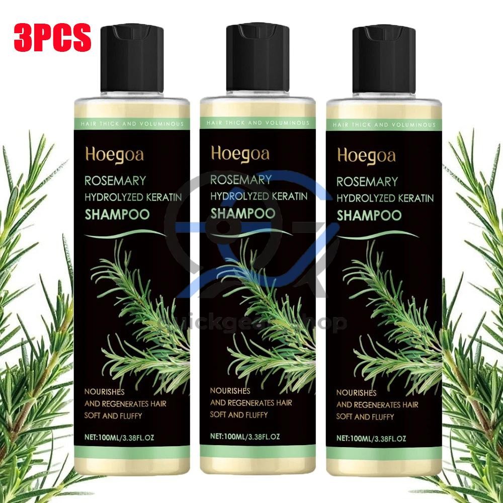 3 Pack Rosemary Hair Growth Shampoo Hydrolyzed Keratin Shampoo for Thinning Hair