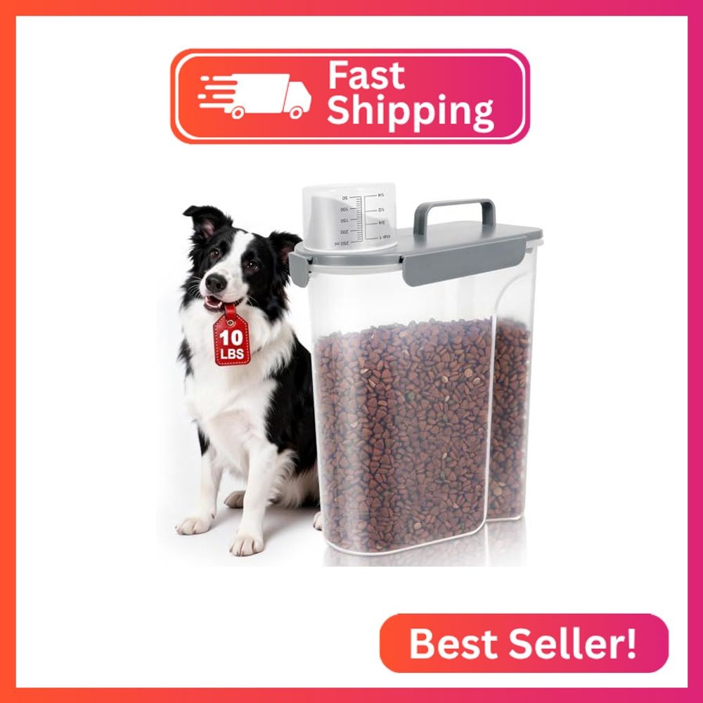TBMax 10 lbs Cat Dog Food Storage Container, 2026 Upgraded Large Pouring Contain
