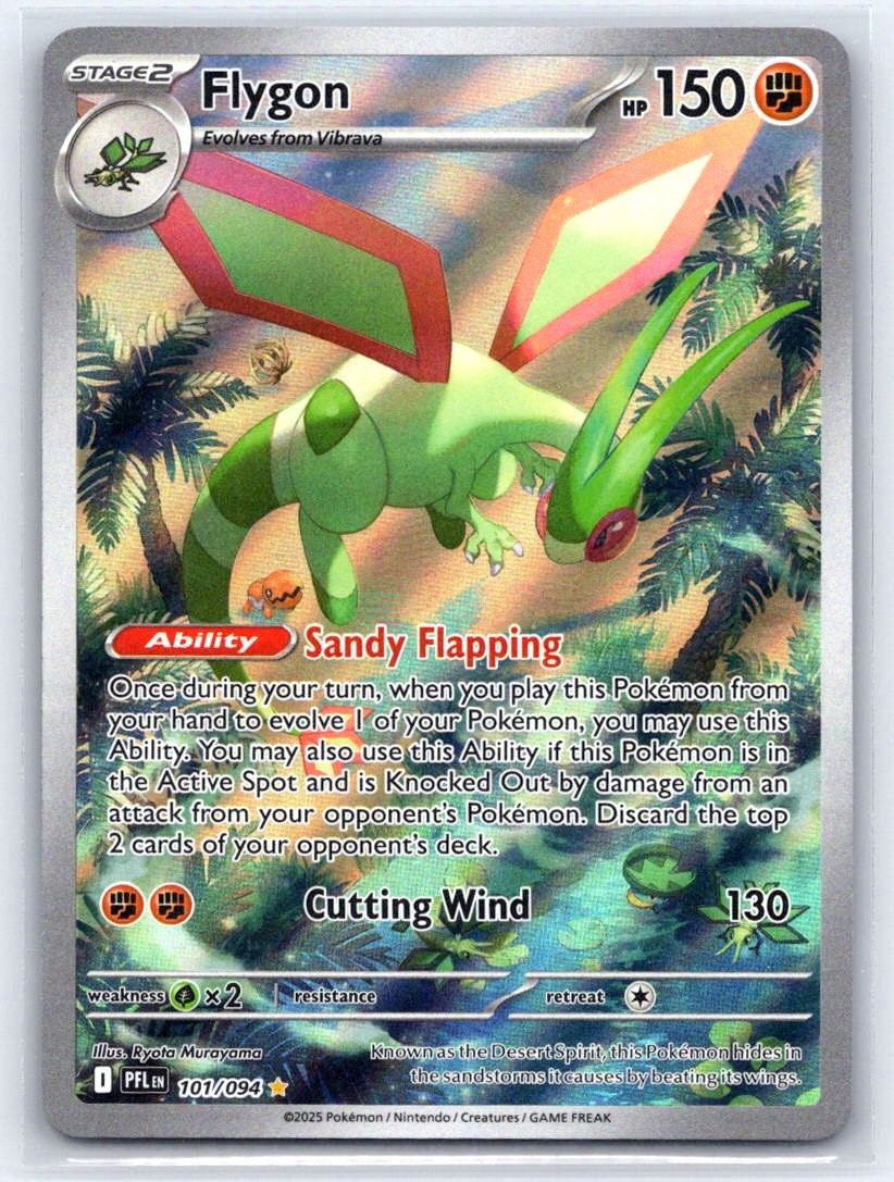 Flygon 101/094 Illustration Rare Phantasmal Flames Pokemon Holo Near Mint Flygon 101/094 Illustration Rare Phantasmal Flames Pokemon Holo Near Mint