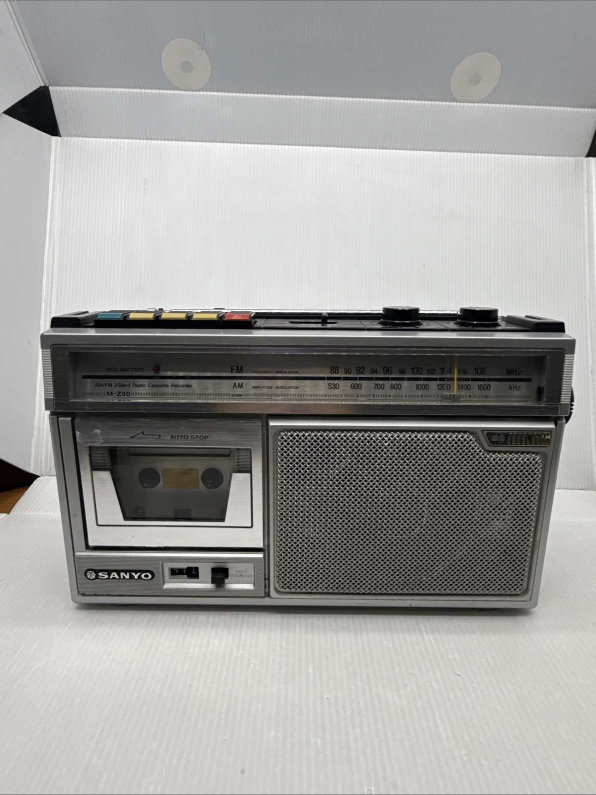 Sanyo M-Z50 Stereo Cassette Player Recorder Vintage 1980s Tested & Working