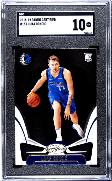 2018-19 Panini Certified #153 Luka Doncic Orange SGC 10