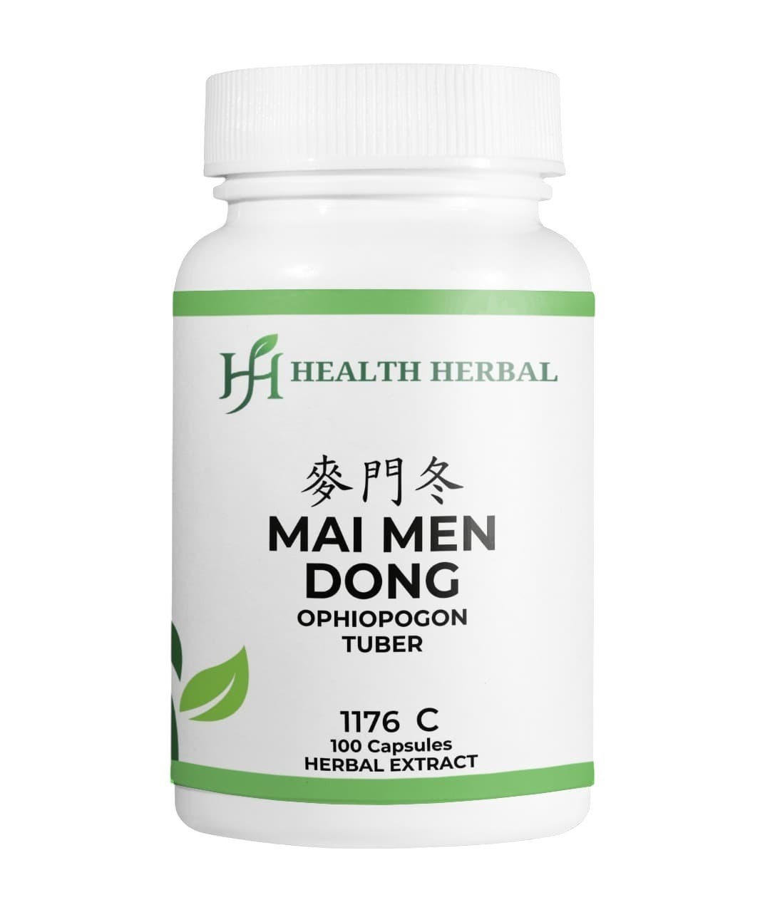 2 Bottles Health Herbal-Mai Men Dong/Ophiopogon Tuber 100 Capsules/Bottle