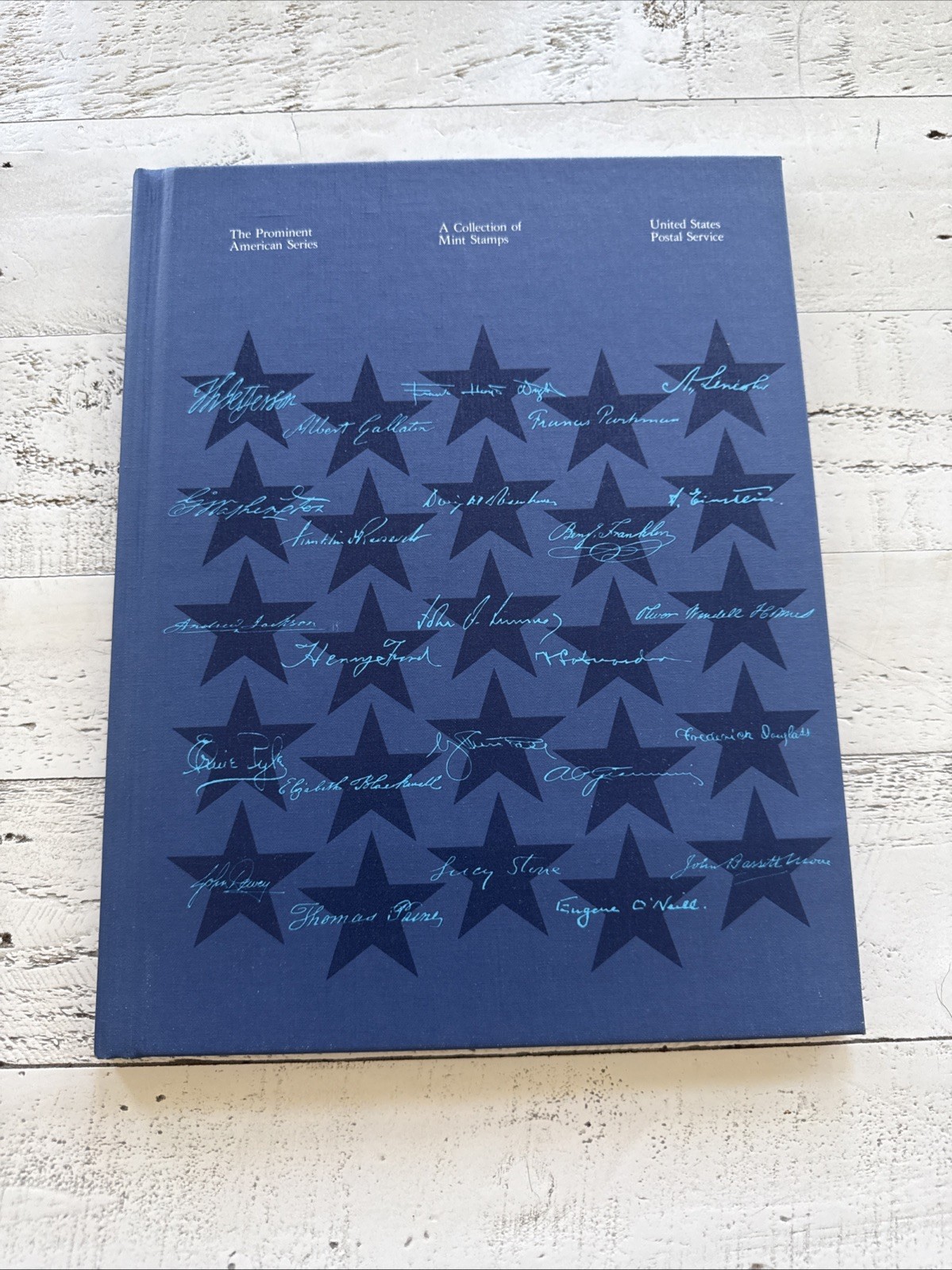 Prominent American Series 1965-1975 US Postage Stamp Album 24 Mint Stamps HC