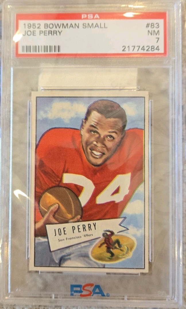 1952 Bowman Small Football #83 Joe Perry PSA 6 1952 Bowman Small Football #83 Joe Perry PSA 6