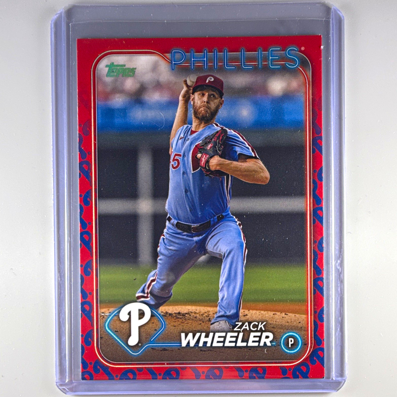 Topps 2024 Series 1 Zack Wheeler Philadelphia Phillies #262 Team Color Border