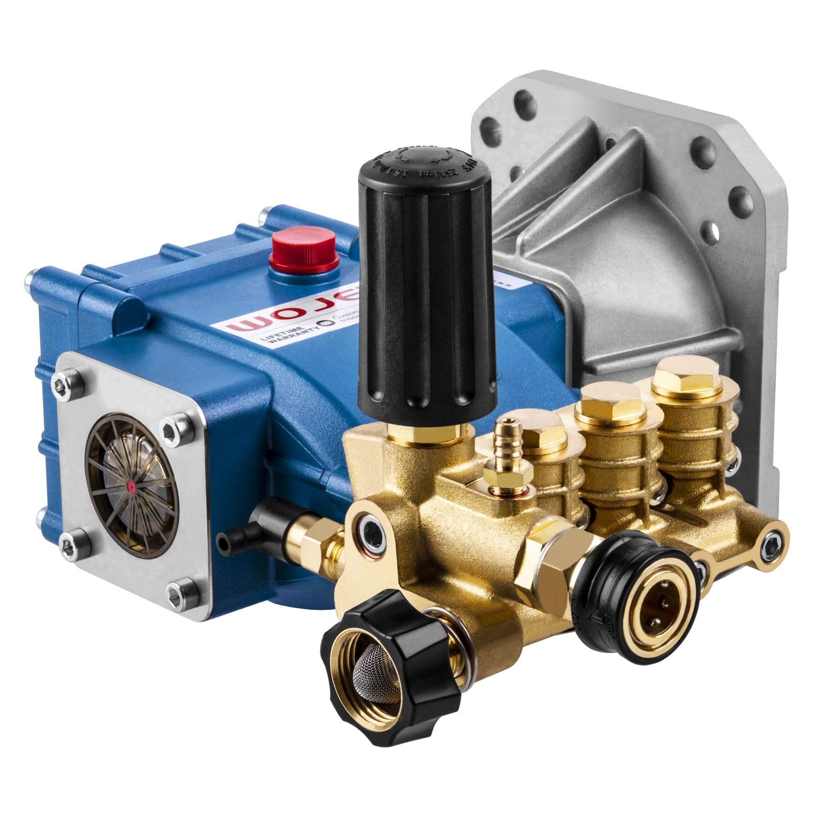 WOJET High-Flow Triplex Plunger Pressure Washer Pump 4400PSI 4.0GPM 1
