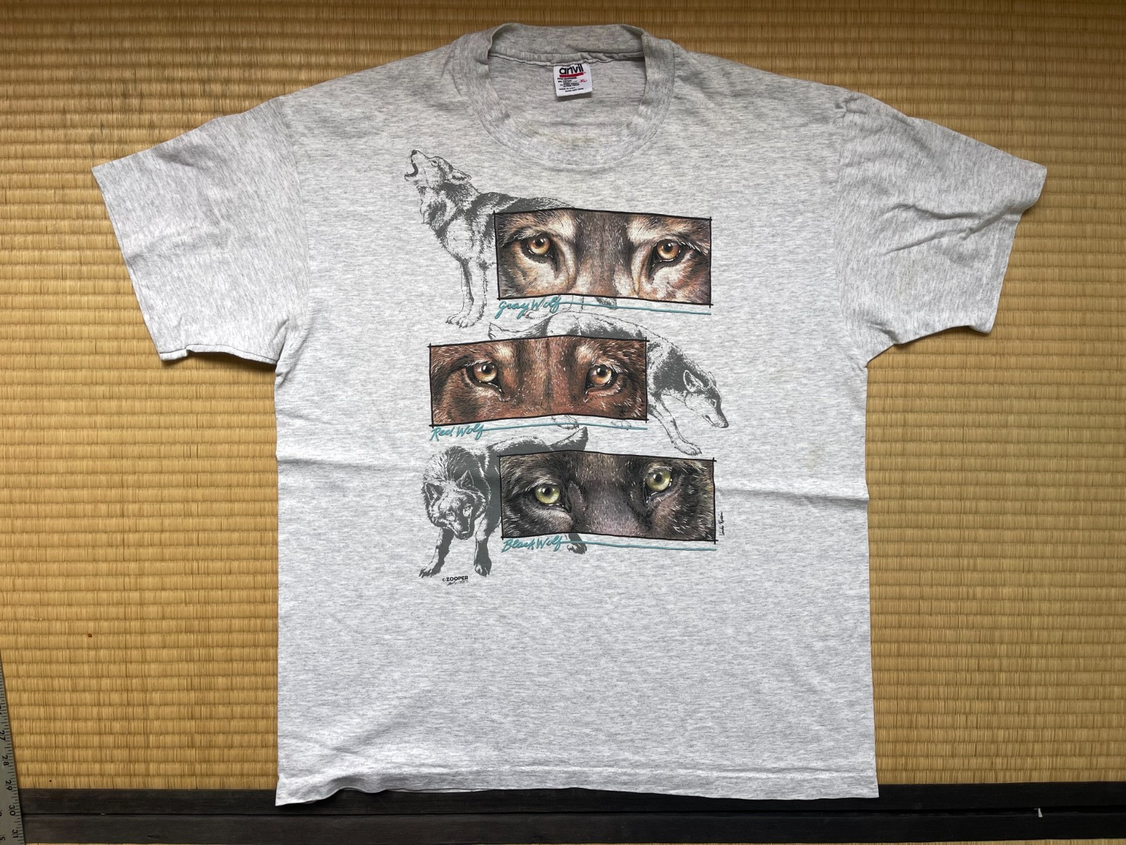 Vintage 90s Single Stitch Wolf Eyes Graphic T Shirt USA Anvil XL Wildlife Vintage 90s Single Stitch Wolf Eyes Graphic T Shirt USA Anvil XL Wildlife
