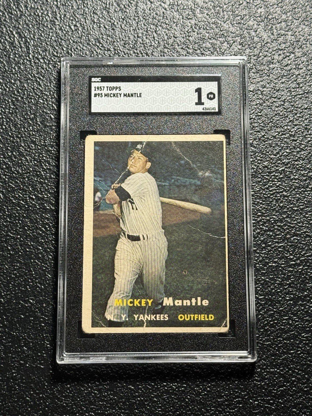 1957 Topps - Mickey Mantle #95 SGC Yankees