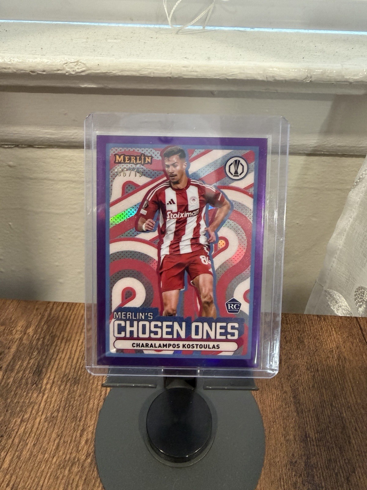 2024-25 Topps Merlin UCC Merlin\'s Chosen Ones Charalampos Kostoulas (RC) /15 2024-25 Topps Merlin UCC Merlin\'s Chosen Ones Charalampos Kostoulas (RC) /15
