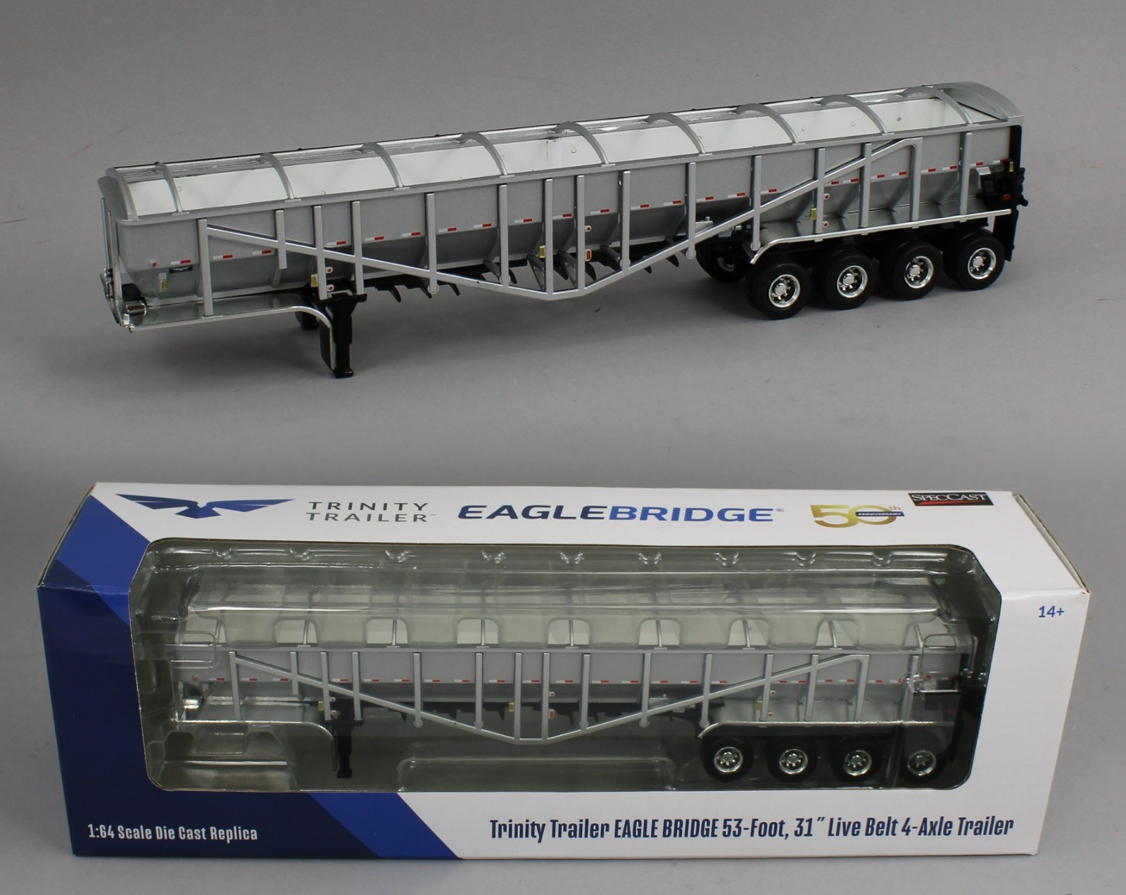 1:64 SpecCast *TRINITY TRAILER* Eagle Bridge 53\' Live Belt Potato Trailer NIB 1:64 SpecCast *TRINITY TRAILER* Eagle Bridge 53\' Live Belt Potato Trailer NIB