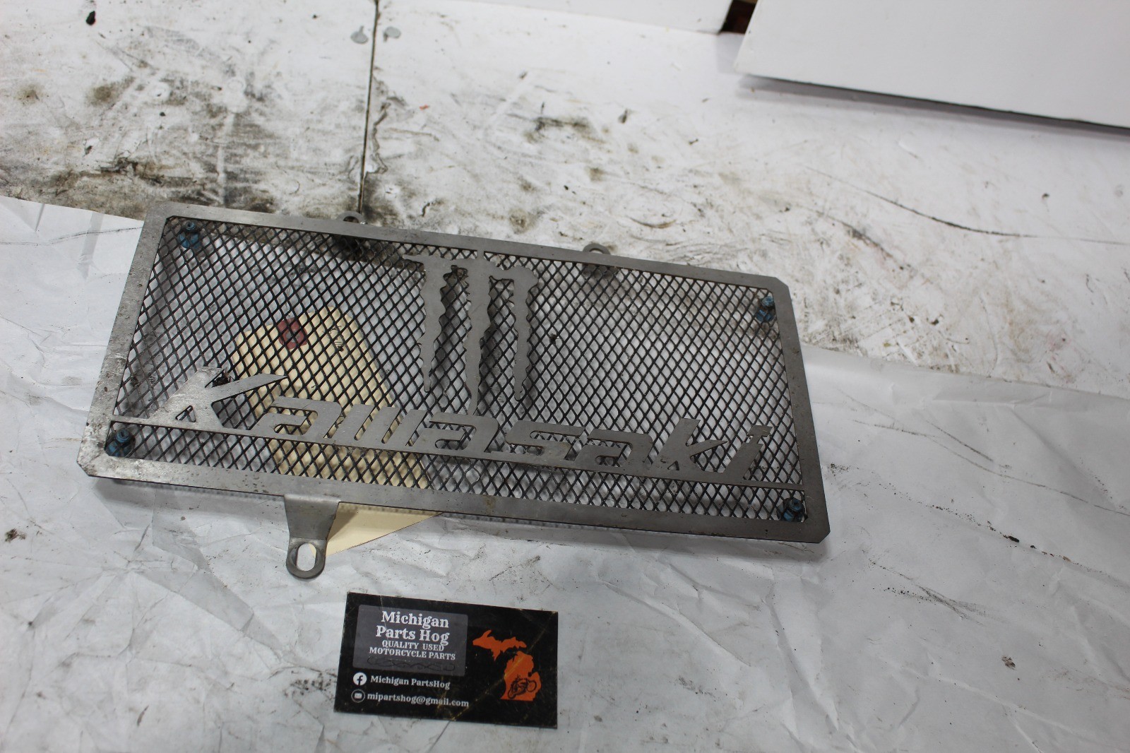 12-16 Kawasaki Monster Energy\'s Radiator Cover Stainless Steel Mesh