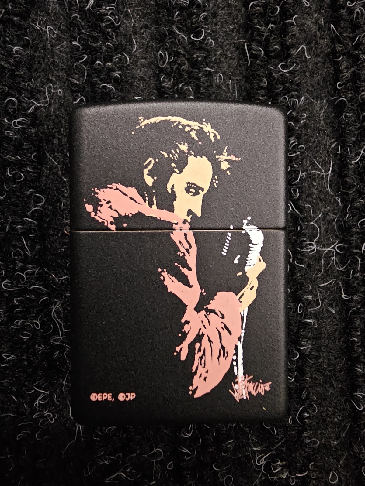 Vintage 2005 Elvis Presley King Memphis By Joe Petruccio Black Zippo Lighter Vintage 2005 Elvis Presley King Memphis By Joe Petruccio Black Zippo Lighter