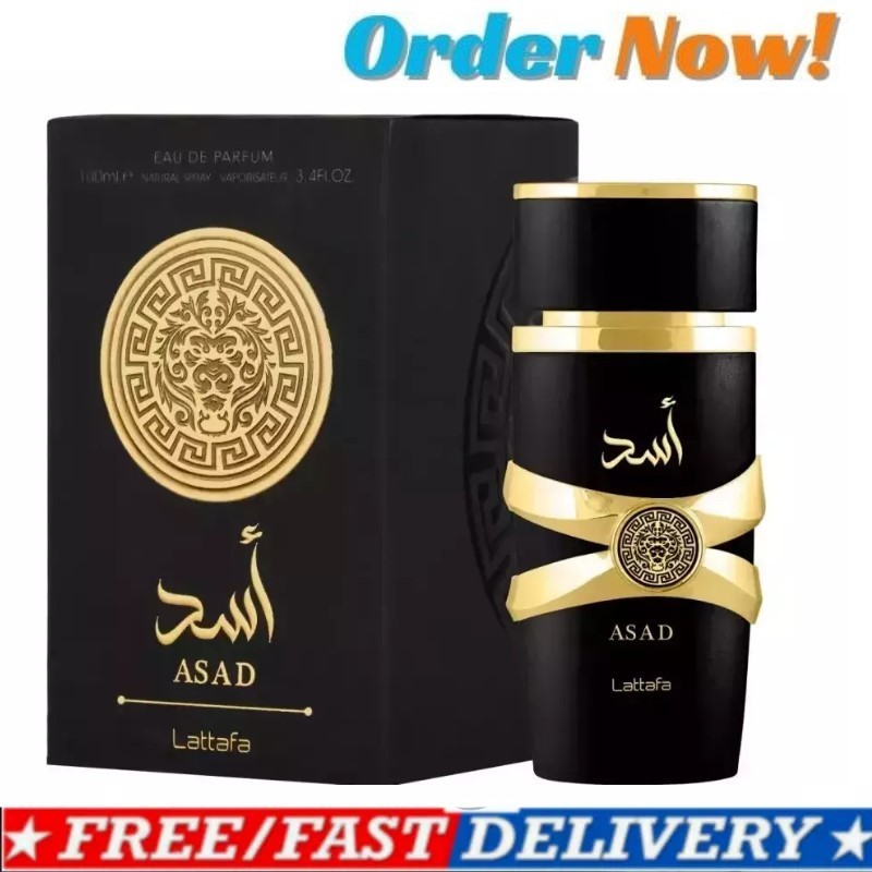 Lattafa Asad by Lattafa 3.4 oz 100ML EDP Perfume Cologne Unisex New in Box Lattafa Asad by Lattafa 3.4 oz 100ML EDP Perfume Cologne Unisex New in Box
