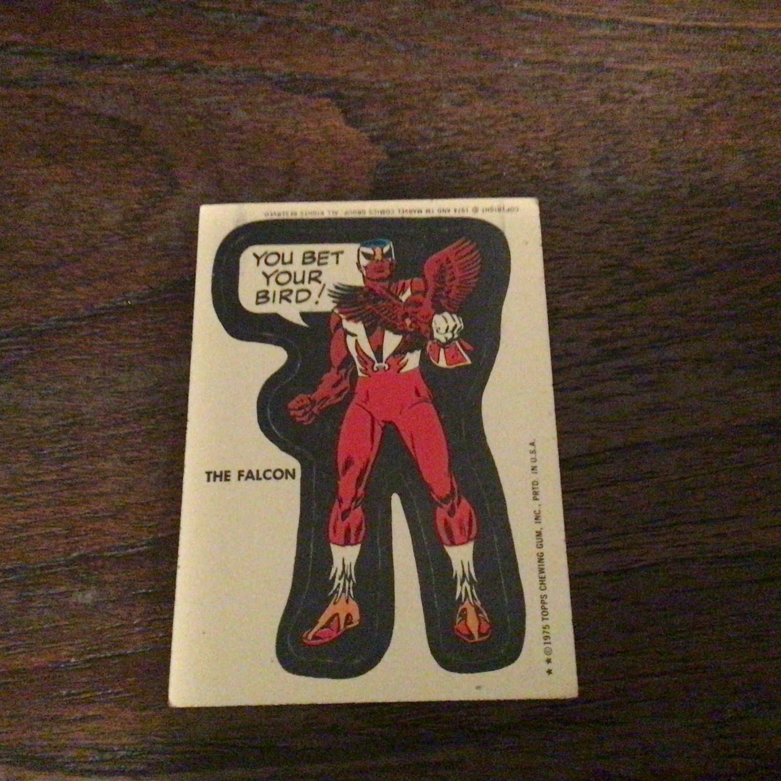 Vintage 1975 Marvel Sticker The Falcon Vintage 1975 Marvel Sticker The Falcon