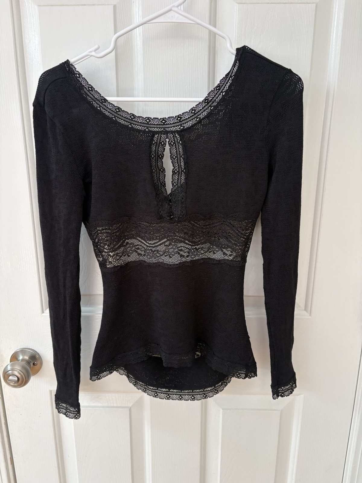 Vintage Gianfranco GF Ferre Women Sheer Lace Mesh Top Black S Goth Italy 90s Vintage Gianfranco GF Ferre Women Sheer Lace Mesh Top Black S Goth Italy 90s