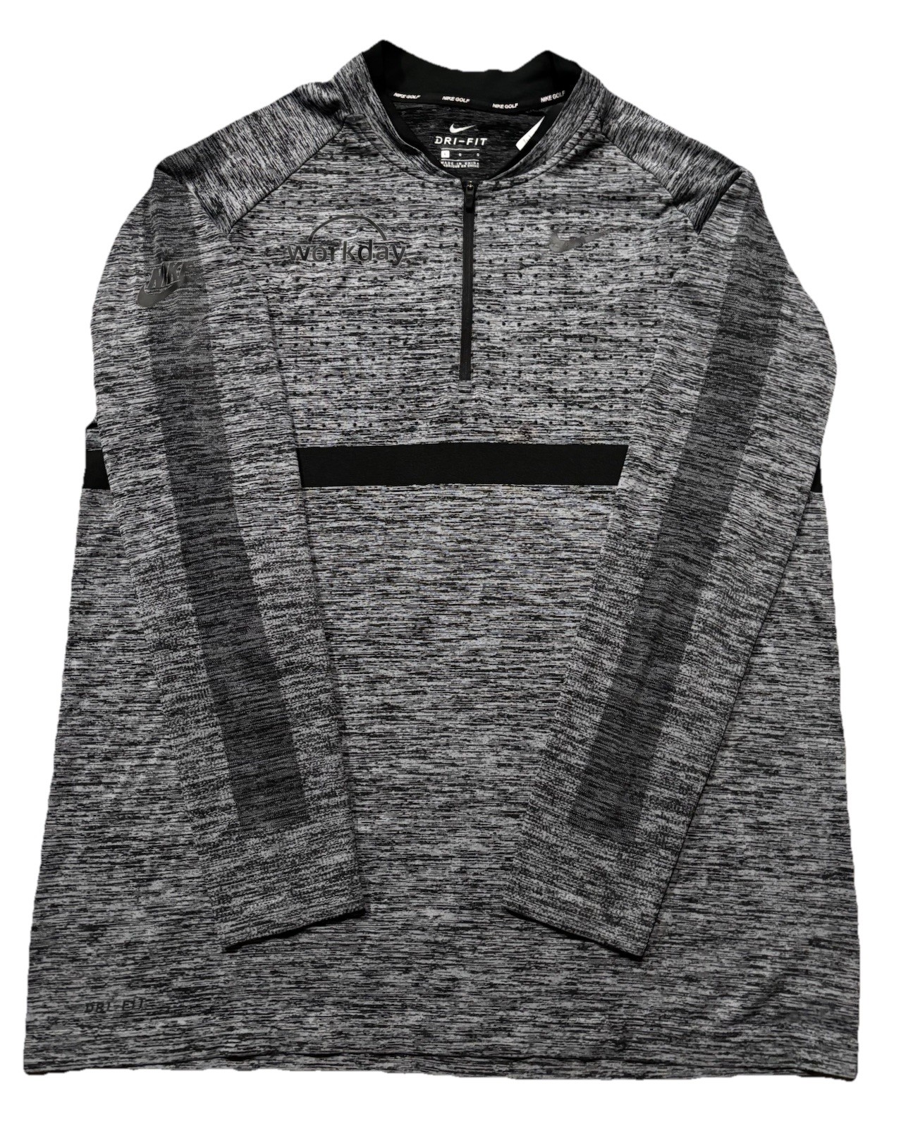 Nike Tournament Lightweight 1/4 Zip Golf Pullover W/ Sponsor. Mens L. Workday. Nike Tournament Lightweight 1/4 Zip Golf Pullover W/ Sponsor. Mens L. Workday.