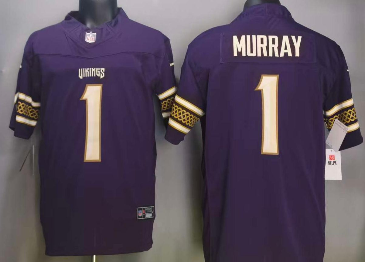 Tariffs​ Free MIN Vikings 2026 F.U.S.E Rivalries Collection Purple Sewn Jersey.