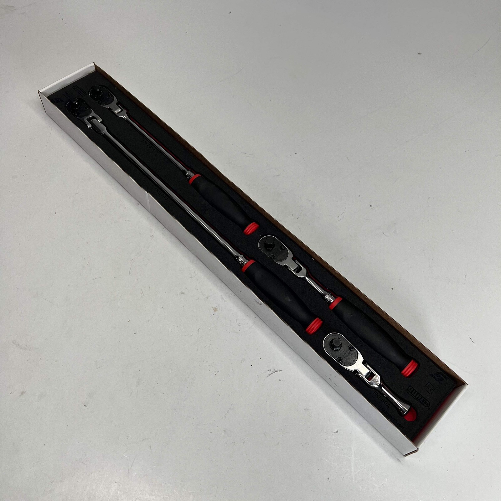 SNAP ON Soft Grip Flex Head Ratchet Set 4 Pc - 3/8\