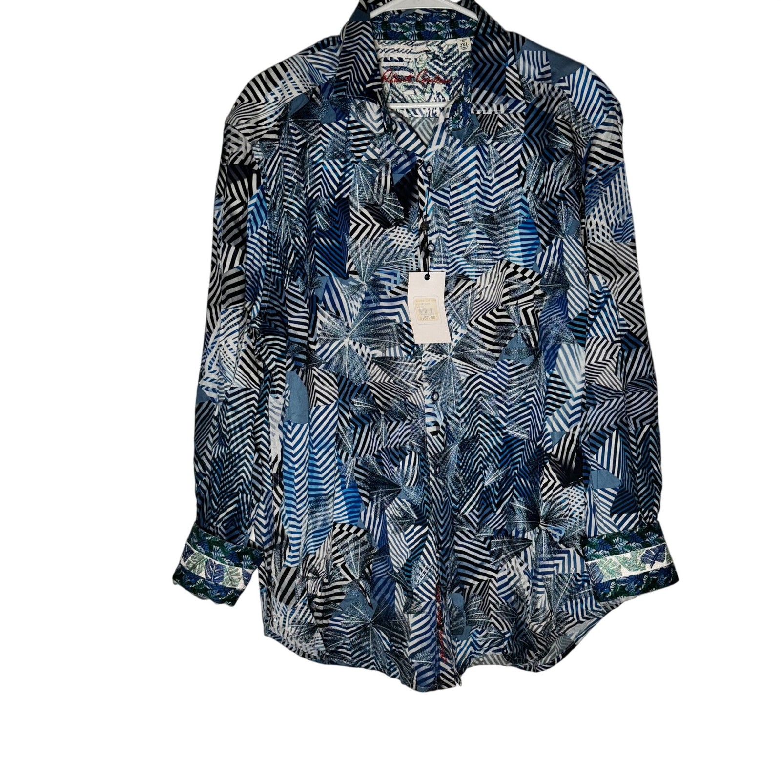Robert Graham Santos Long Sleeve Woven Button Down Shirt Classic Fit Size 2XL