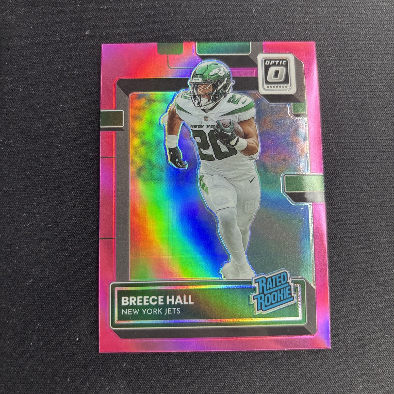 2022 Panini Donruss Optic - Rated Rookie Breece Hall #214 Pink Prizm (RC) 2022 Panini Donruss Optic - Rated Rookie Breece Hall #214 Pink Prizm (RC)