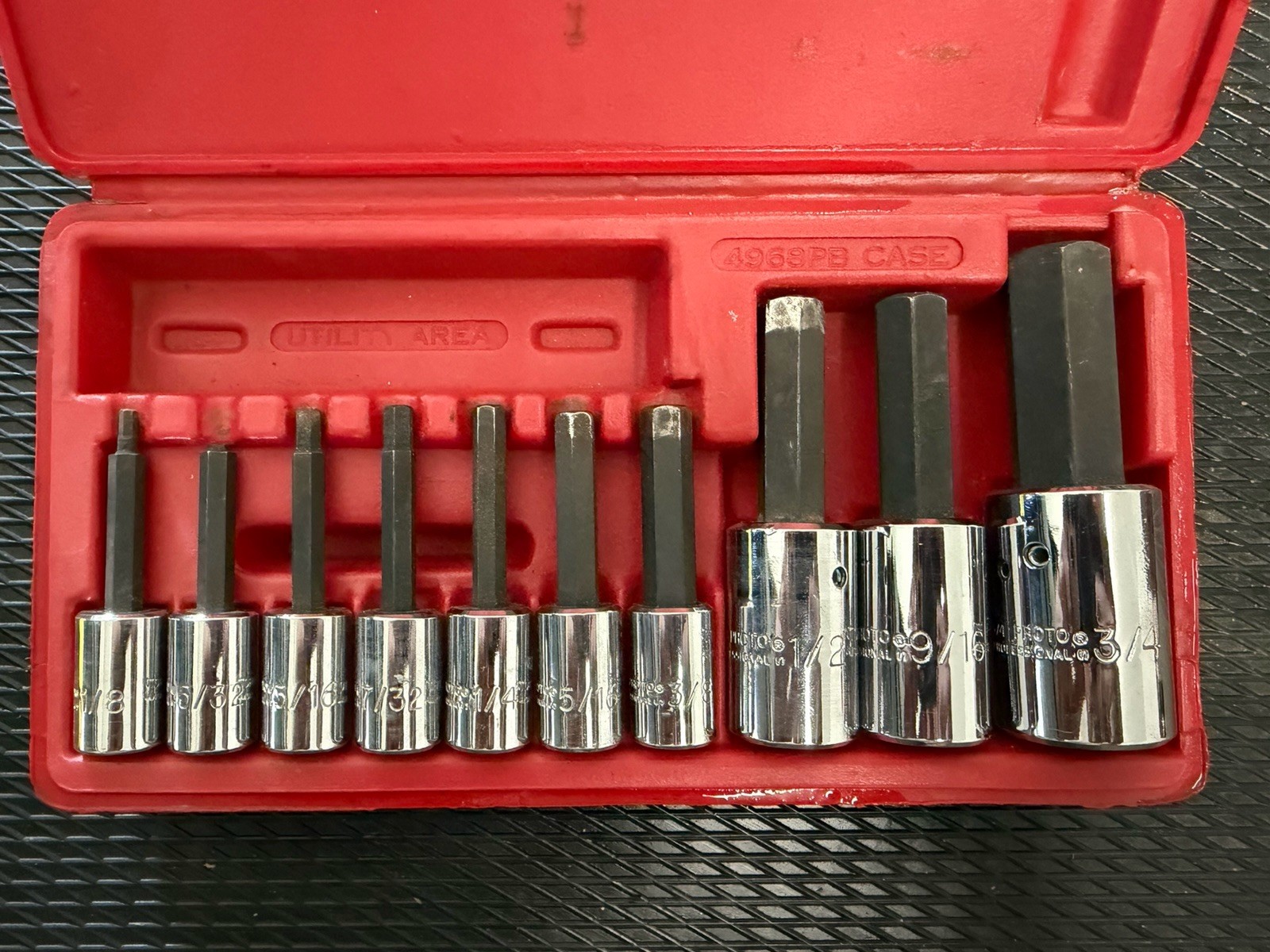 Proto J4900A SAE 10 Piece Hex Bit Set Made in USA πΊπΈ Proto J4900A SAE 10 Piece Hex Bit Set Made in USA πΊπΈ