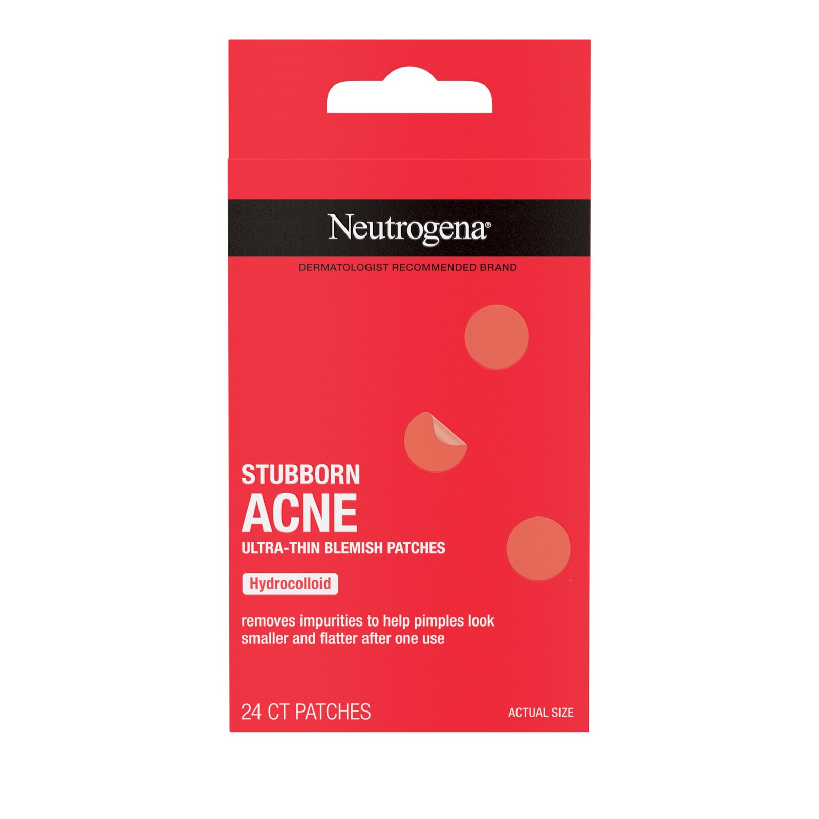 Neutrogena Stubborn Acne Patches, Ultra-Thin 24 Count (Pack of 1), Clear Neutrogena Stubborn Acne Patches, Ultra-Thin 24 Count (Pack of 1), Clear