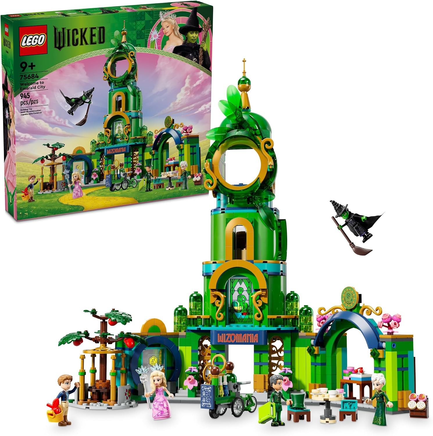 LEGO Wicked Welcome to Emerald City 75684 Collectible Children 9+ Glinda Elphaba LEGO Wicked Welcome to Emerald City 75684 Collectible Children 9+ Glinda Elphaba