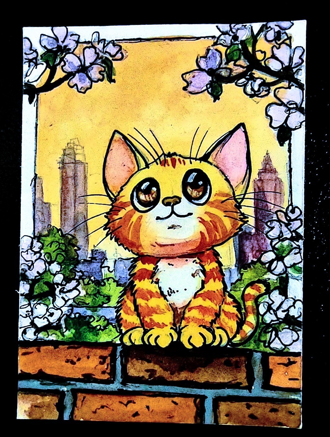 ACEO Hand Painted Art Card. Signed By Artist. Hand Painted Not A Print