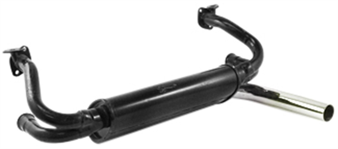 Empi 1-3/8 Inch Black Single Tip Exhaust for VW Beetle - 03487 Empi 1-3/8 Inch Black Single Tip Exhaust for VW Beetle - 03487