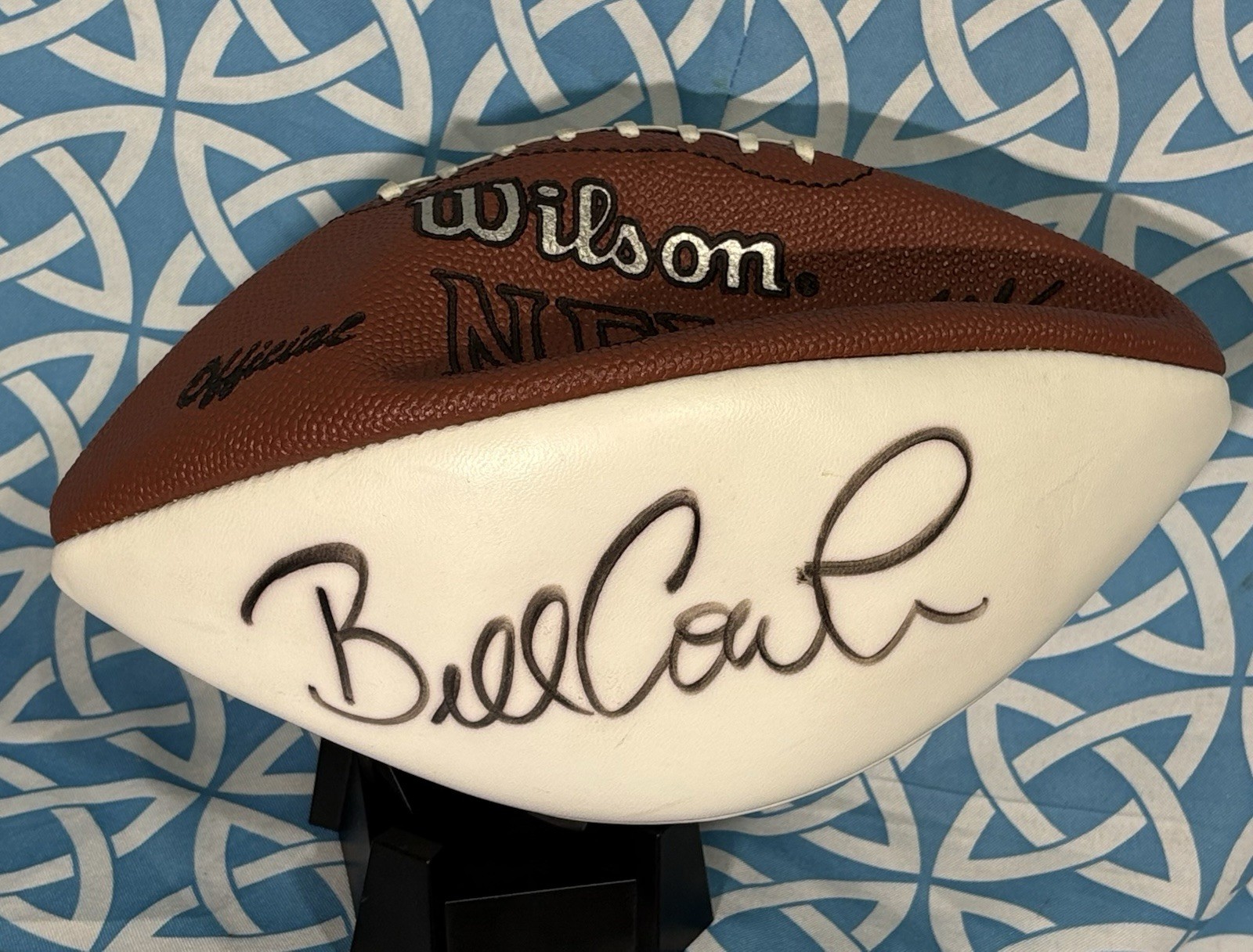 Official NFL Bill Cower Autograph Signed Vintage Football Beautiful Item