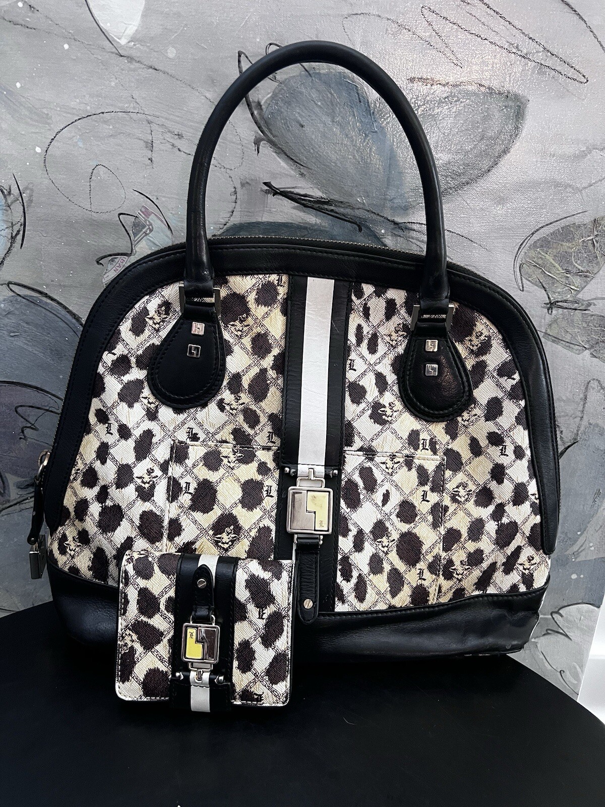 Vintage L.A.M.B. Gwen Stefani Rare Alston Cheetah Large Bag with Matching Wallet