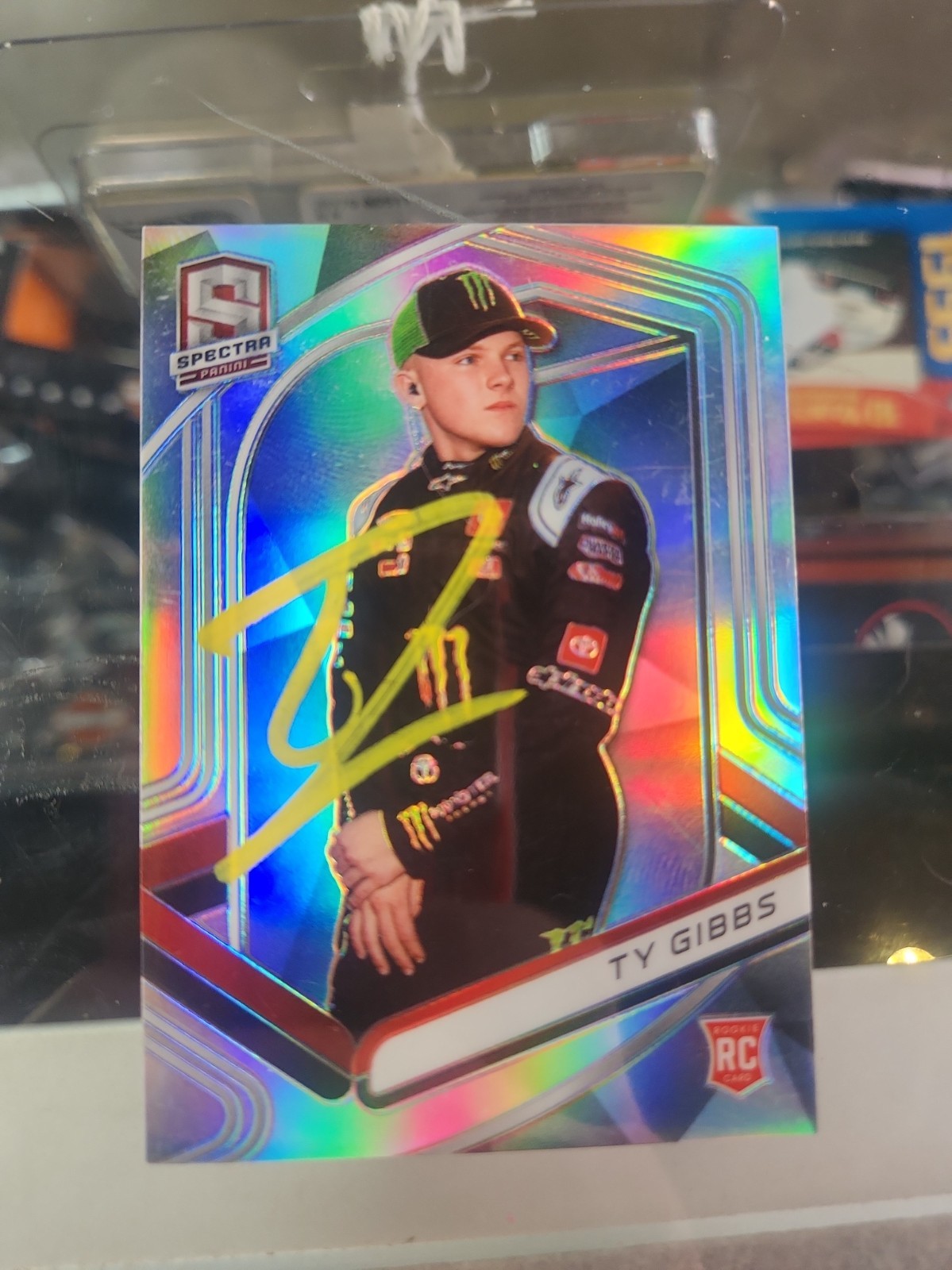 2020 NASCAR Spectra Rookie Autograph Ty Gibbs /001