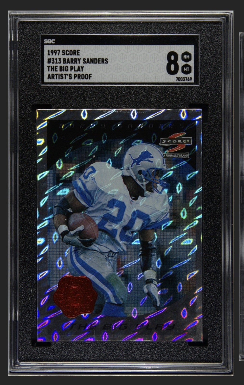 1997 Score The Big Play Showcase Series Artist\'s Proof Barry Sanders SGC 8 1997 Score The Big Play Showcase Series Artist\'s Proof Barry Sanders SGC 8