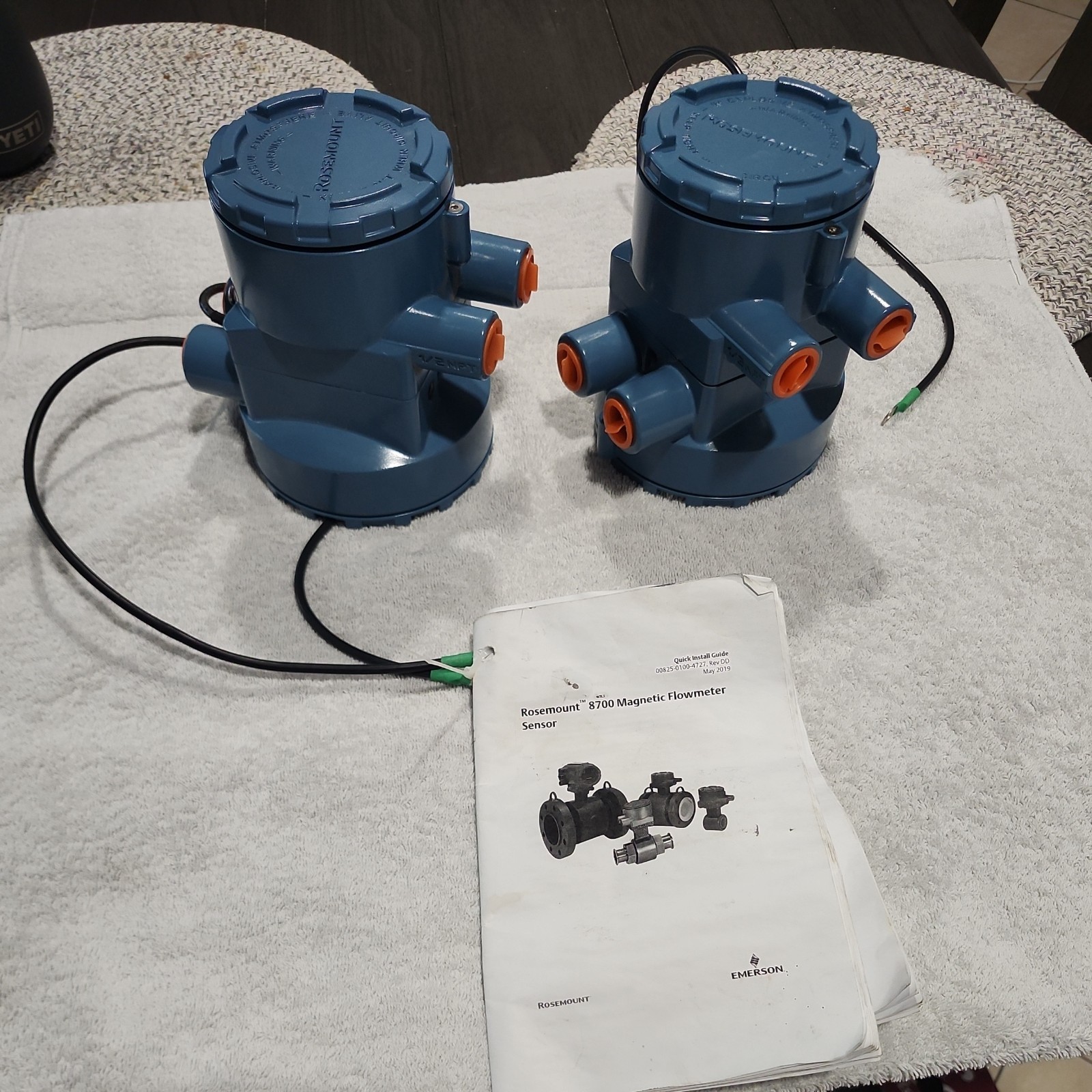 SET OF 2 ROSEMOUNT 08712-0571-0012 Magnetic Flowmeter Sensor & transmitter SET OF 2 ROSEMOUNT 08712-0571-0012 Magnetic Flowmeter Sensor & transmitter