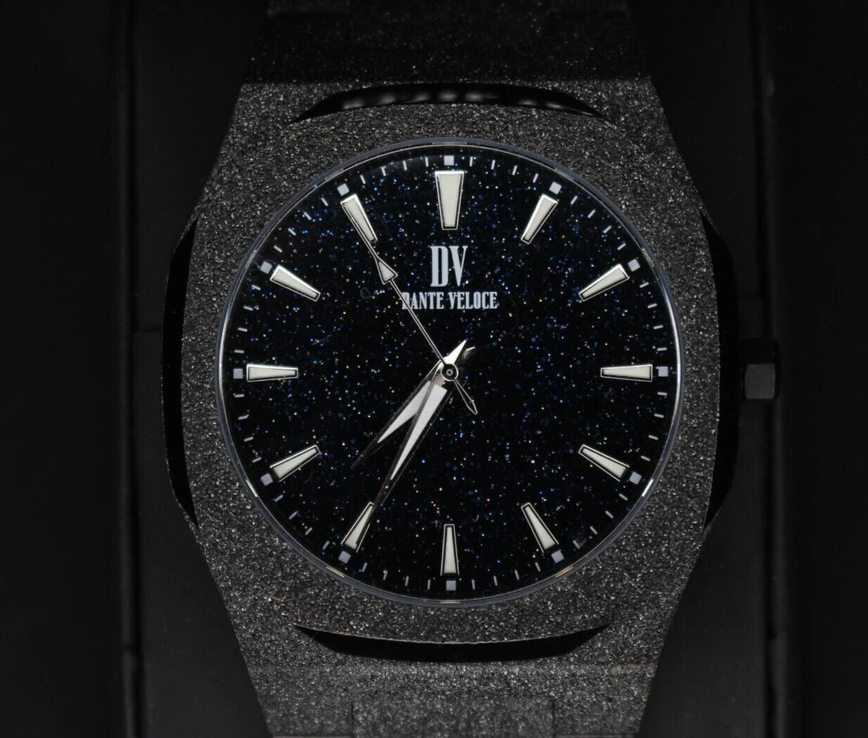 DANTE VELOCE Starlight Frosted BLACK Ice Out Icy Diamond Watch paul rich NEW 