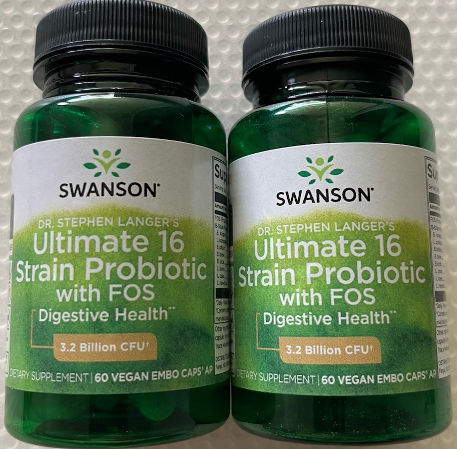 2 Pack Stephen Langer's Ultimate 16 Strain Probiotic & Prebiotic 120 Caps (2x60)